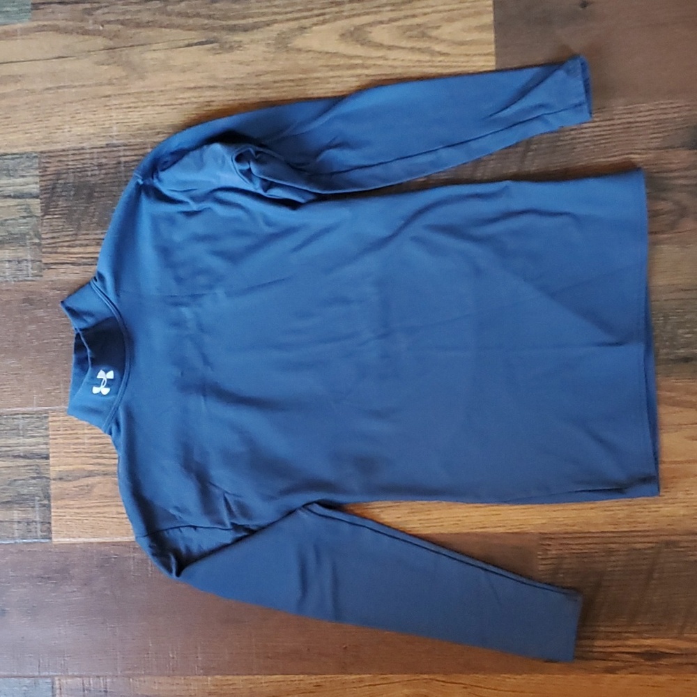 Under Armour Women's mockneck long sleeve base layer, Blue, Medium